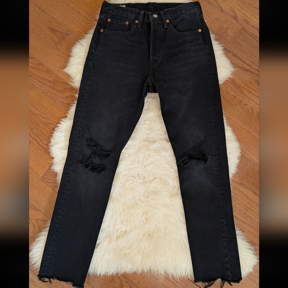 Levi's 501 Black Denim Jeans 26
